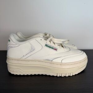 Reebok Women's 8.5 Club C Extra Platform Sneakers Cream/Chalk